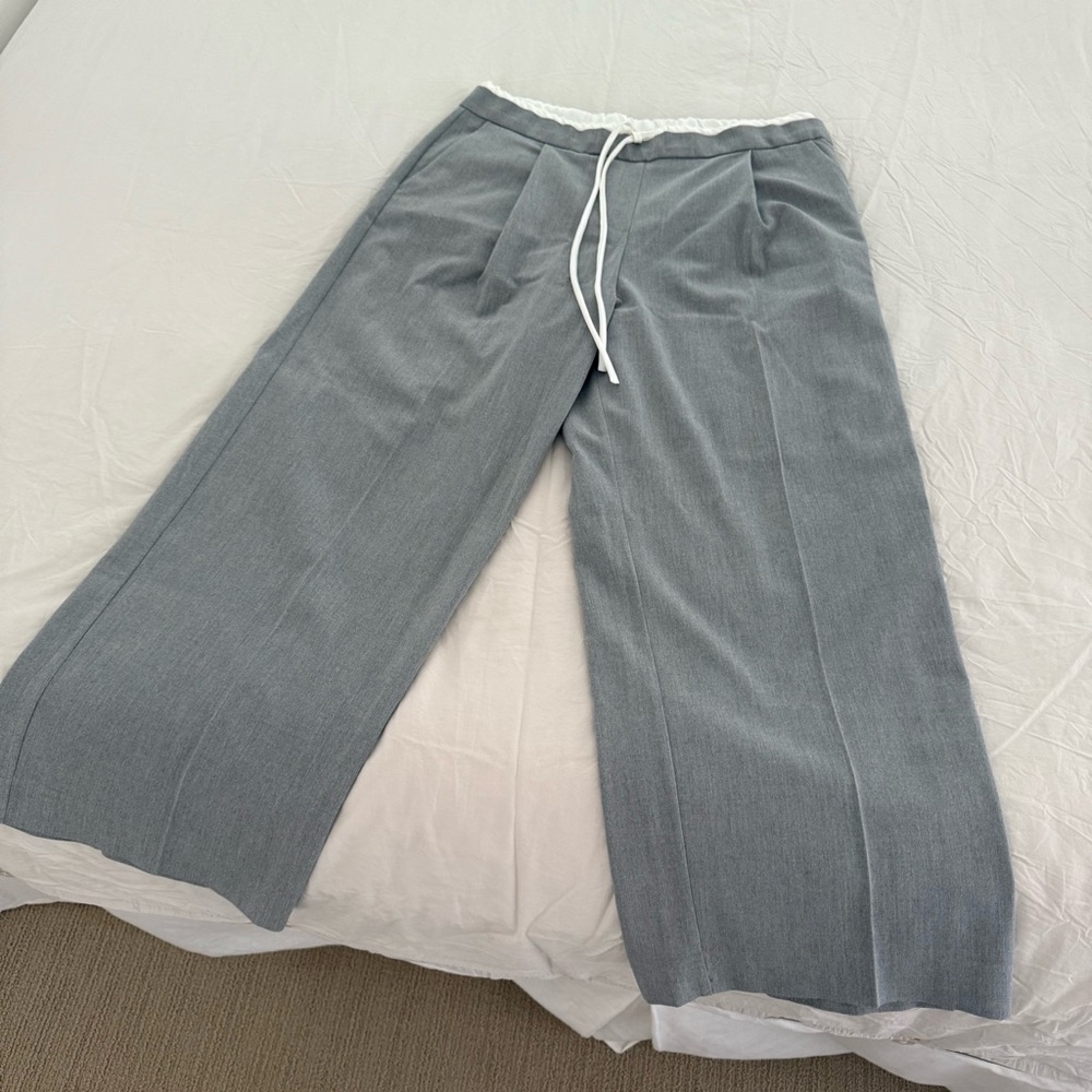 Zara grey oversized trousers